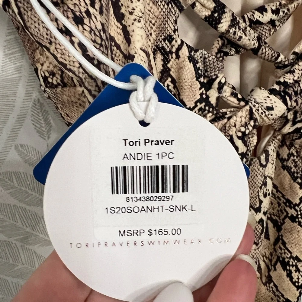 NWT TORI PRAVER Plunge Neckline One-piece - Picture 10 of 10